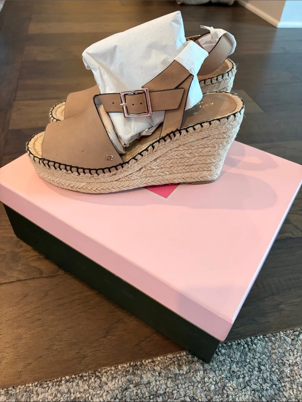 New In Box Kate Spade Felipa Wedge Espadrille Sandals Sz 8